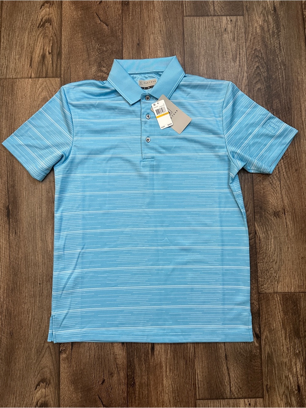PGA Tour Sun Protection Golf Tennis Polo Shirt Men’s Size S Blue